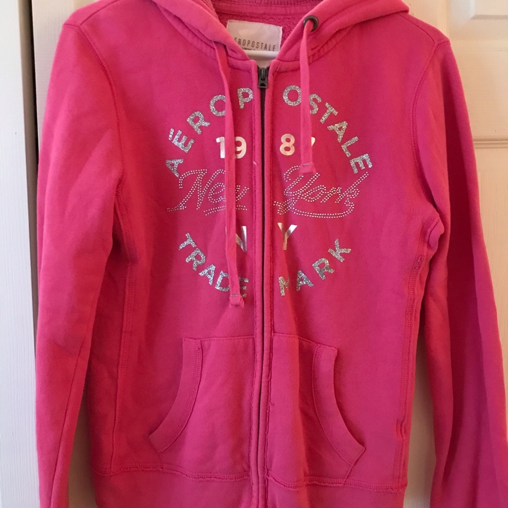 pink aeropostale zip up jacket